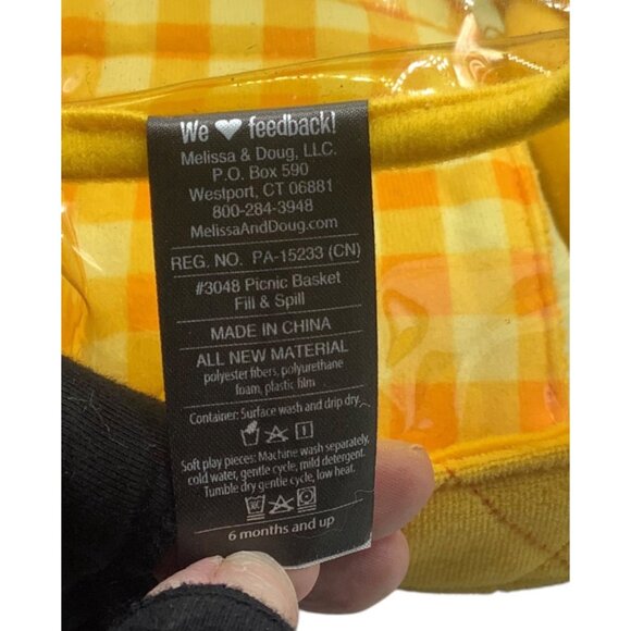 Melissa & Doug Picnic Basket Fill & Spill Toy Set Soft Plush Food INCOMPLETE - Picture 3 of 4